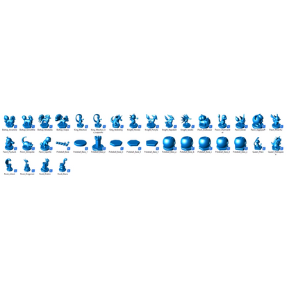 Digital STL Pokemon chess set