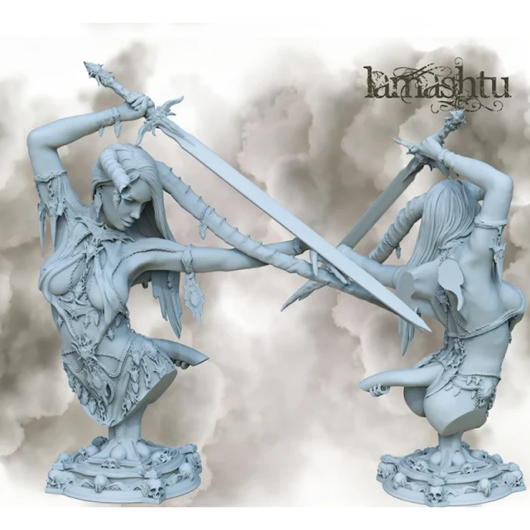 Digital STL Lamashtu Bust Beautiful Girl