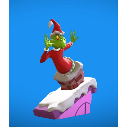 Digital STL Grinch on the Chimney