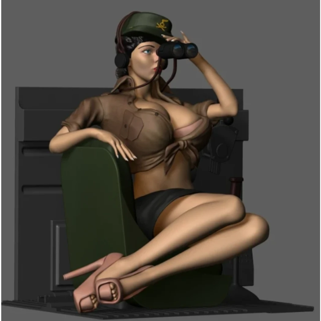 Digital STL Hugault Pin Up Beautiful Girl