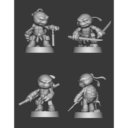 Digital STL TMNT - Mini Ninja Turtles