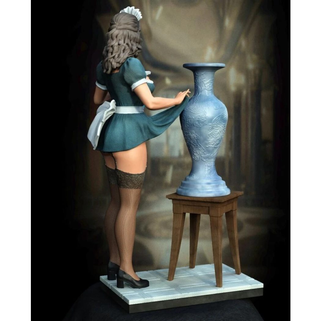 Digital STL Maid Beautiful Girl