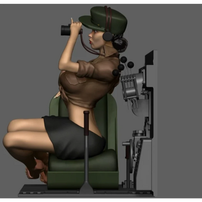 Digital STL Hugault Pin Up Beautiful Girl