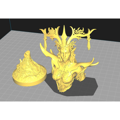 Digital STL Spider Queen Bust