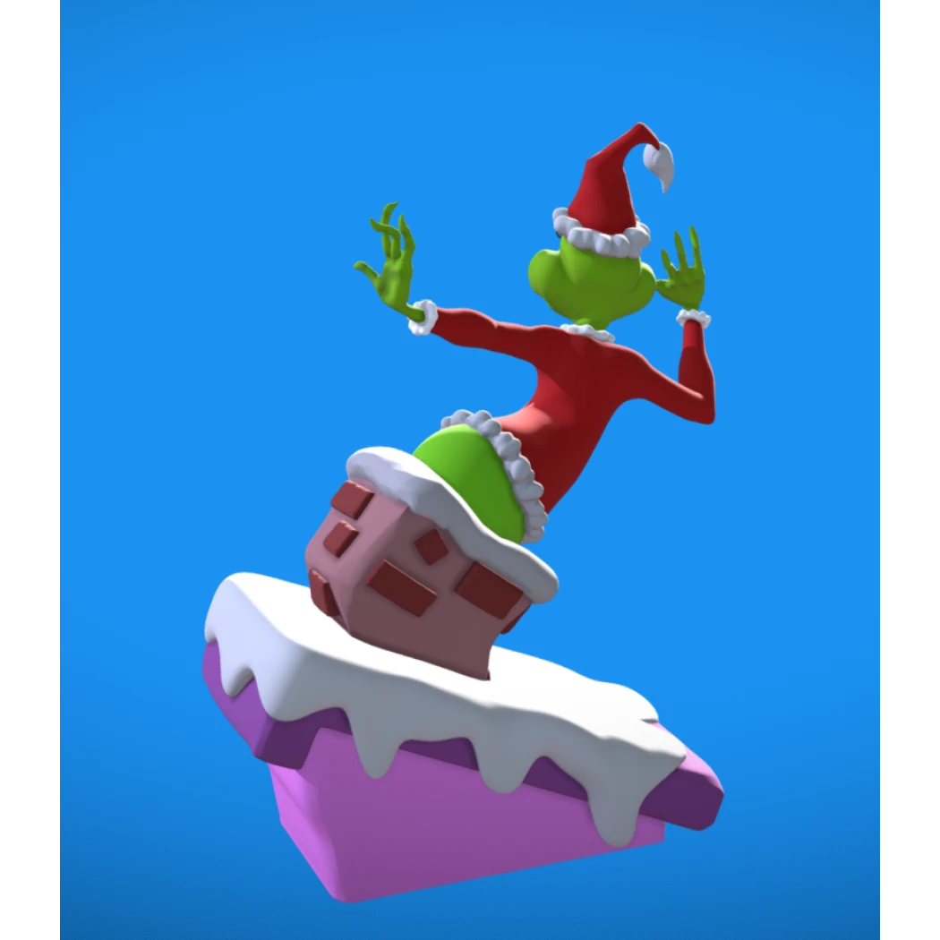 Digital STL Grinch on the Chimney