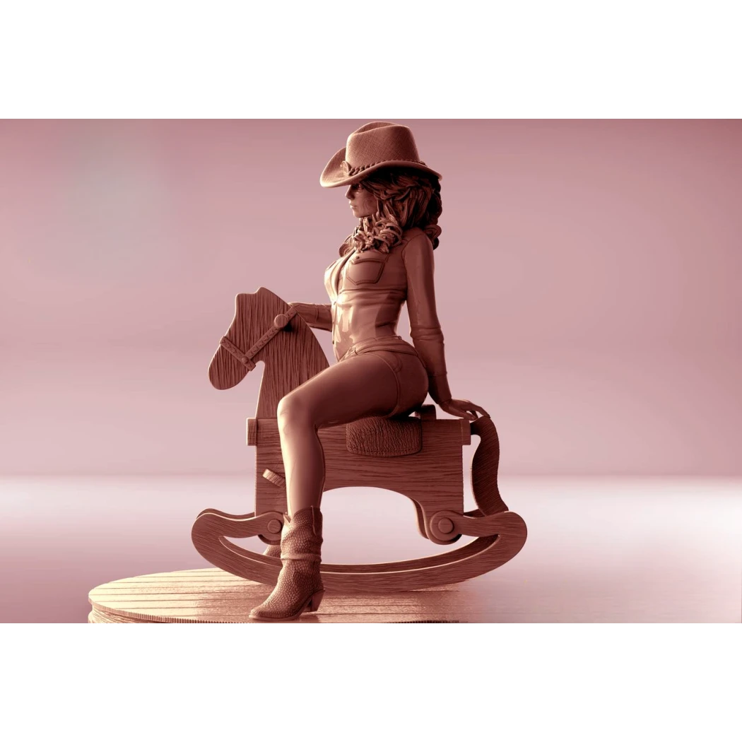 Digital STL Toy Cowboy Sexy Girl