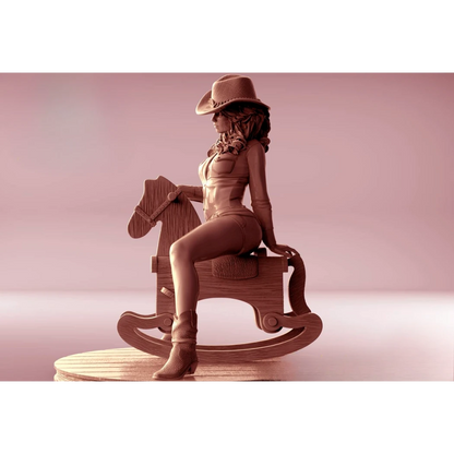 Digital STL Toy Cowboy Sexy Girl
