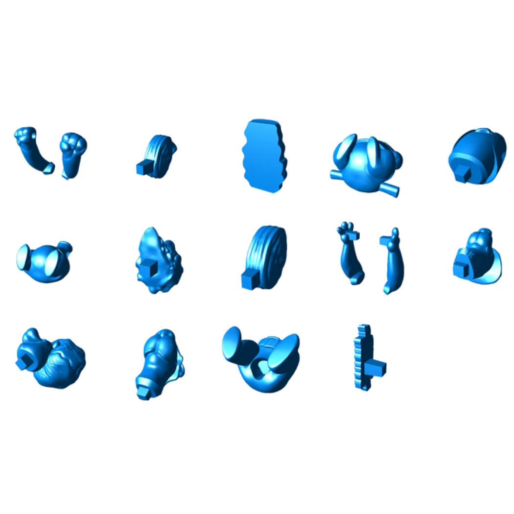 Digital STL Hair Bear Bunch