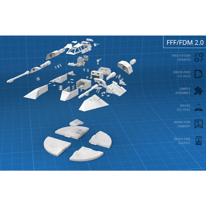 Digital STL Snowspeeder