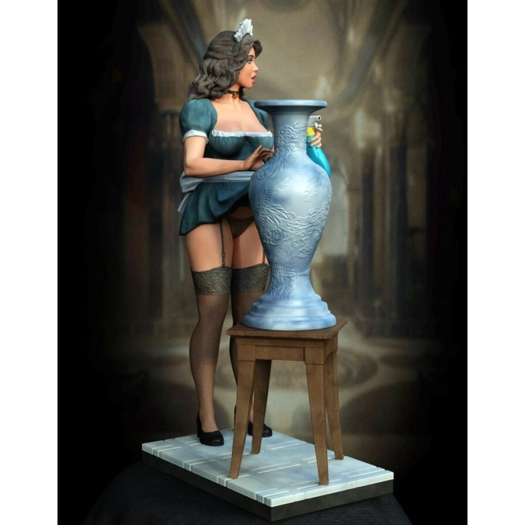 Digital STL Maid Beautiful Girl