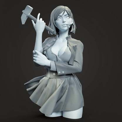 Digital STL Nobara Kugisaki Bust Beautiful Girl