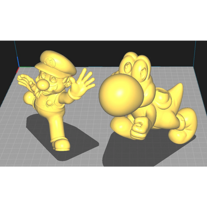 Digital STL Mario & Yoshi
