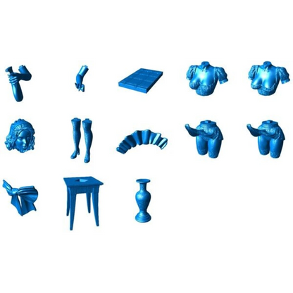 Digital STL Maid Beautiful Girl