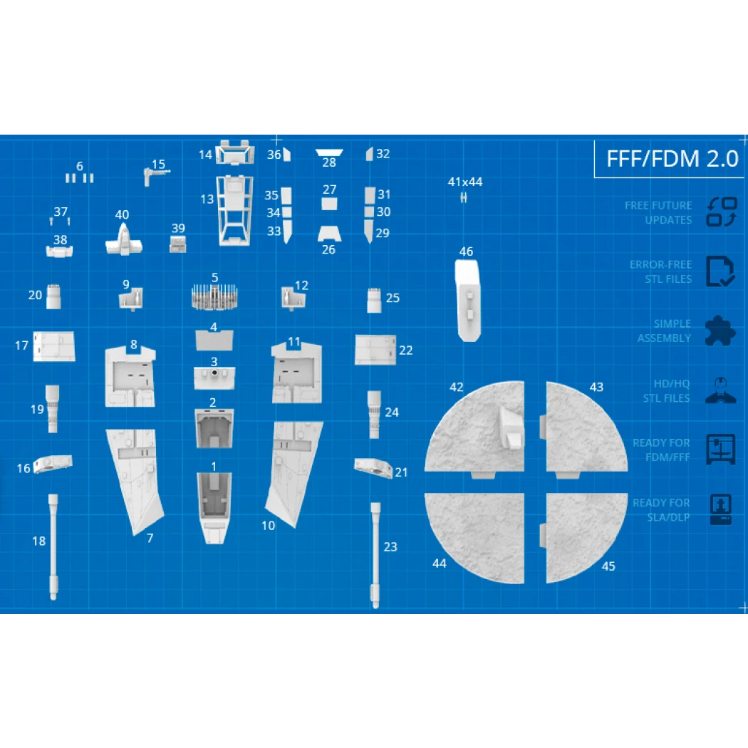 Digital STL Snowspeeder