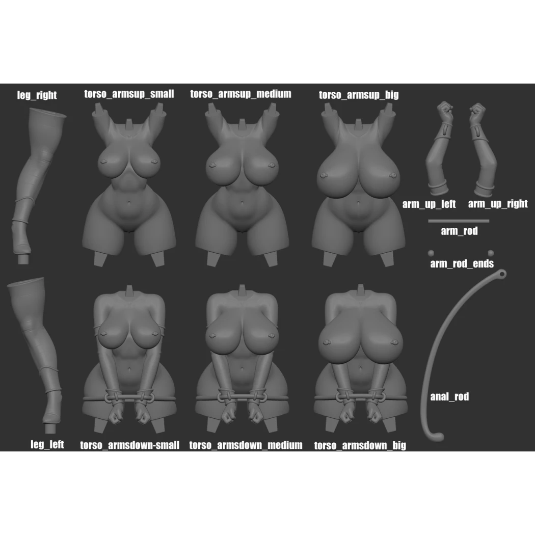 Digital STL Bound Sexy Girl