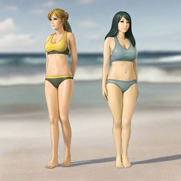 1/35 2pcs Resin Model Kit Beautiful Girls Summer Beach Unpainted