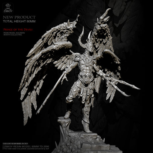 1/24 80mm Resin Model Kit Prince of Darkness Devil Warrior TD-2696 Unpainted