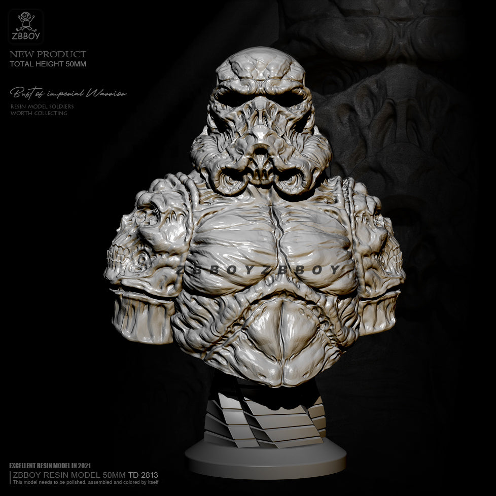 55mm BUST Resin Model Kit Star Wars Zombie Stormtrooper TD-2814 Unpainted