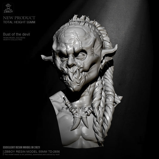 55mm BUST Resin Model Kit Devil TD-2656 Unpainted