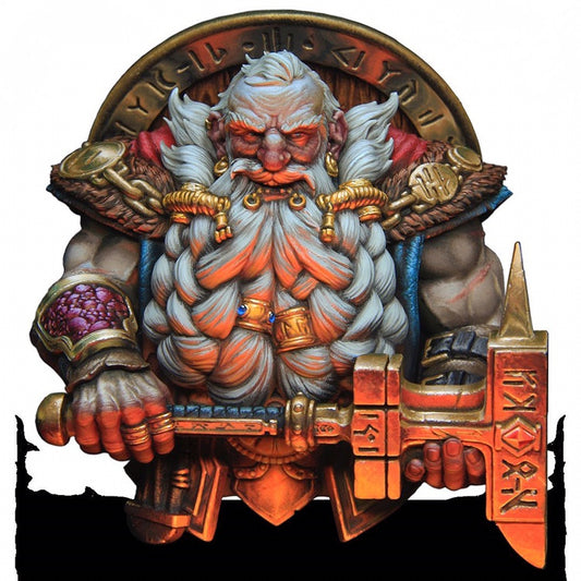 1/10 BUST Resin Model Kit Warrior Dwarf Warcraft Unpainted