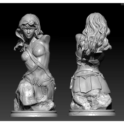 1/12 80mm BUST 3D Print Superhero Model Kit Wonder Woman Girl TD-2773 Unpainted