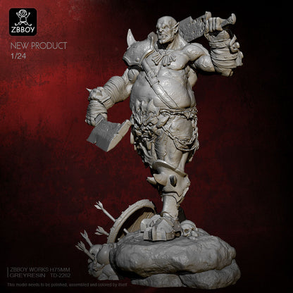 1/24 75mm Resin Model Kit Orc Butcher Berserker Warcraft TD-2262 Unpainted