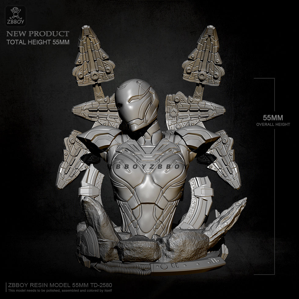 55mm BUST Resin Superhero Model Kit Ultron TD-2580 Unpainted