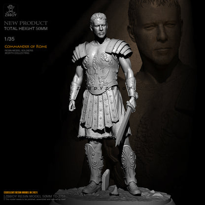 1/35 50mm Resin Model Kit Roman Gladiator General Maximus TD-2751 Unpainted