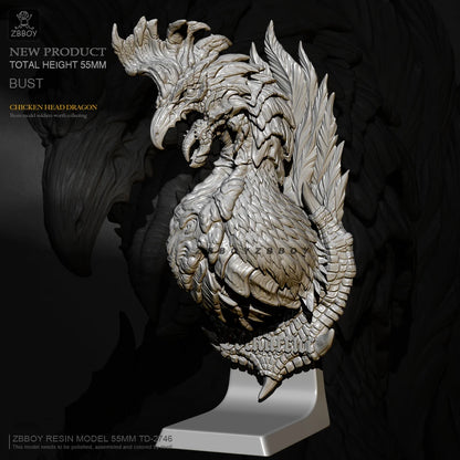 55mm BUST Resin Model Kit Dragon Phoenix Fairy Tales TD-2746 Unpainted