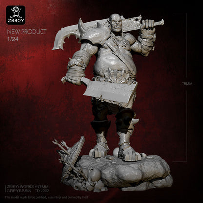 1/24 75mm Resin Model Kit Orc Butcher Berserker Warcraft TD-2262 Unpainted