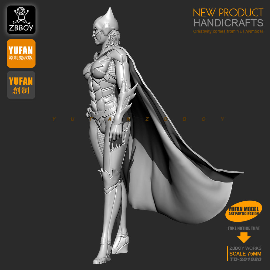 1/24 75mm Resin Superhero Model Kit Batgirl Beautiful Girl TD-201980 Unpainted