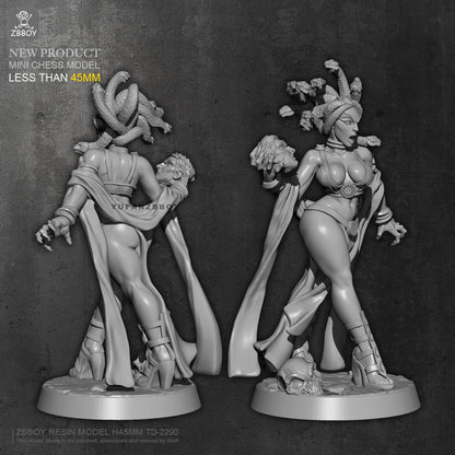 45mm Resin Model Kit Beautiful Girl Woman Medusa TD-2290 Unpainted