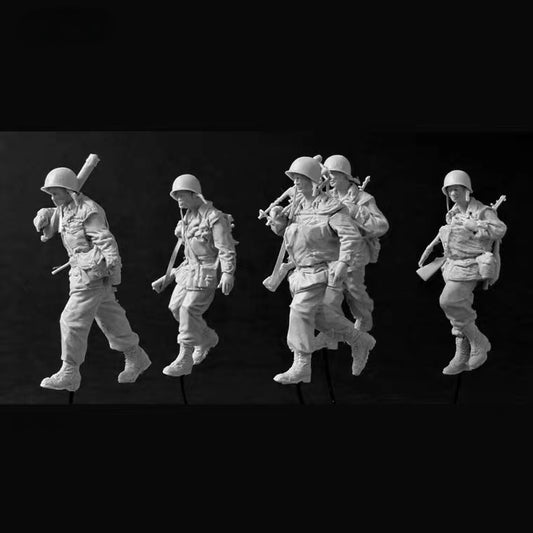 1/35 5pcs Resin Model Kit US Marines Soldiers Korean War Unpainted