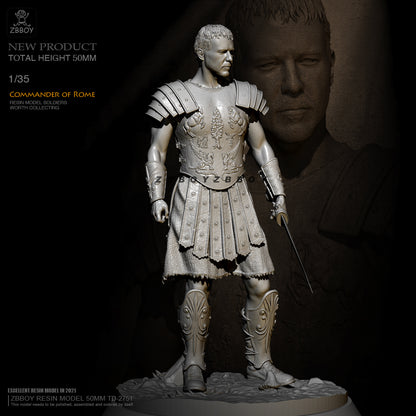 1/35 50mm Resin Model Kit Roman Gladiator General Maximus TD-2751 Unpainted