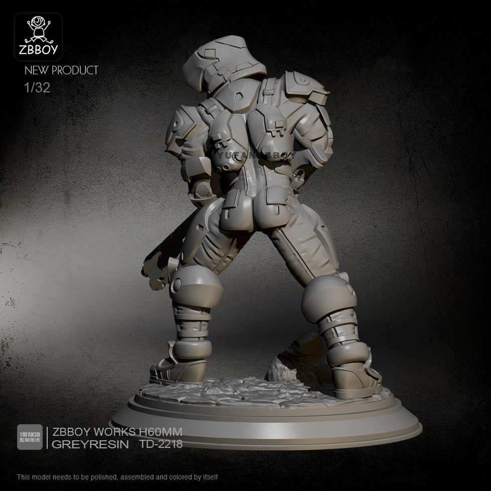 1/32 54mm Resin Model Kit Space Ranger Mercenary TD-2218 Unpainted