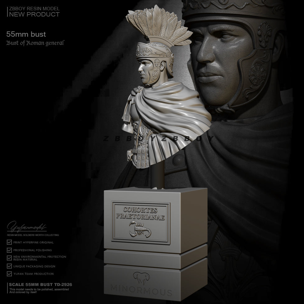 55mm BUST Resin Model Kit Roman Legionary Warrior TD-2926 Unpainted