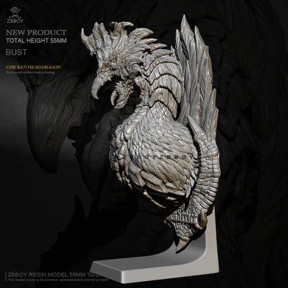 55mm BUST Resin Model Kit Dragon Phoenix Fairy Tales TD-2746 Unpainted