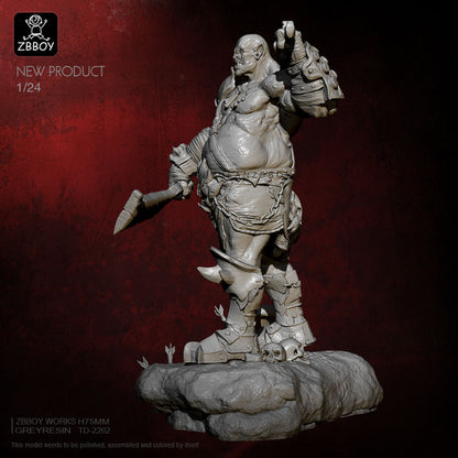 1/24 75mm Resin Model Kit Orc Butcher Berserker Warcraft TD-2262 Unpainted