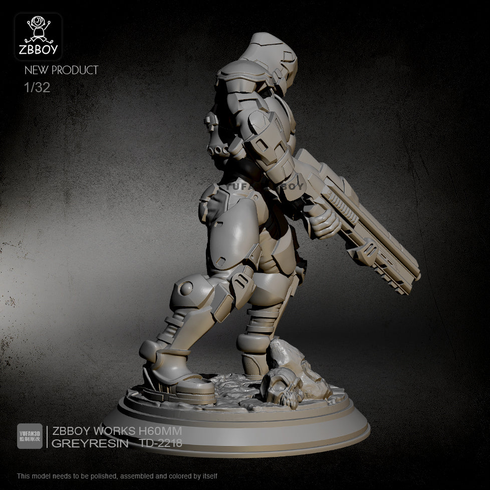 1/32 54mm Resin Model Kit Space Ranger Mercenary TD-2218 Unpainted