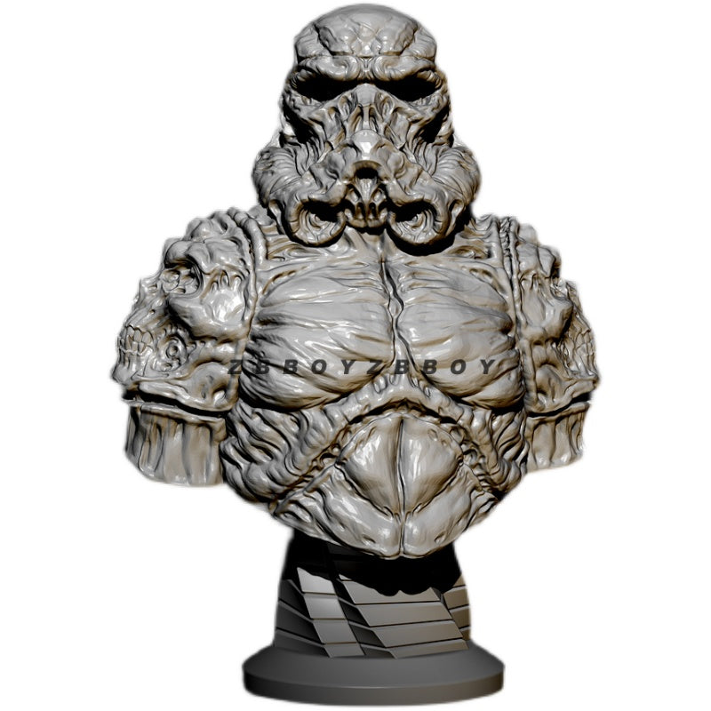 55mm BUST Resin Model Kit Star Wars Zombie Stormtrooper TD-2814 Unpainted