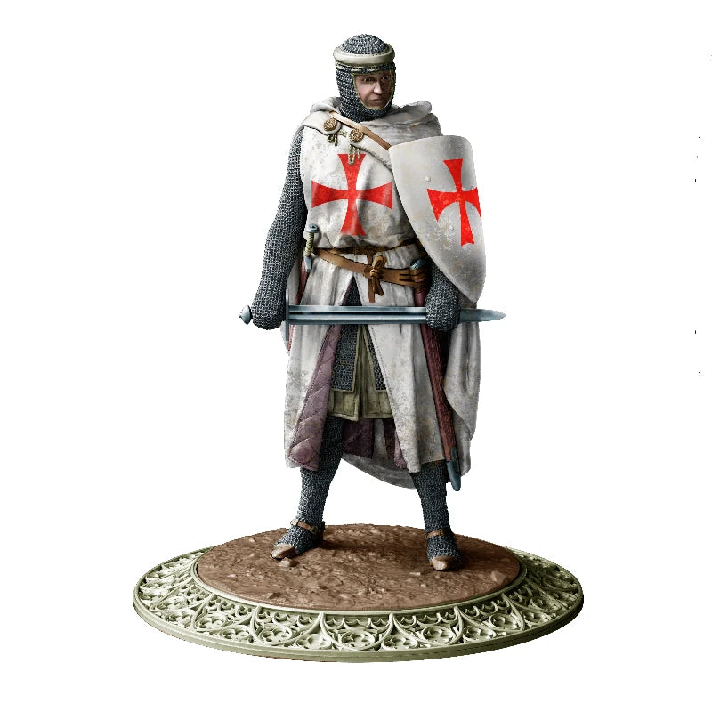 1/24 Resin Model Kit Medieval Crusade Knight (2 Heads) Miniature Unpainted
