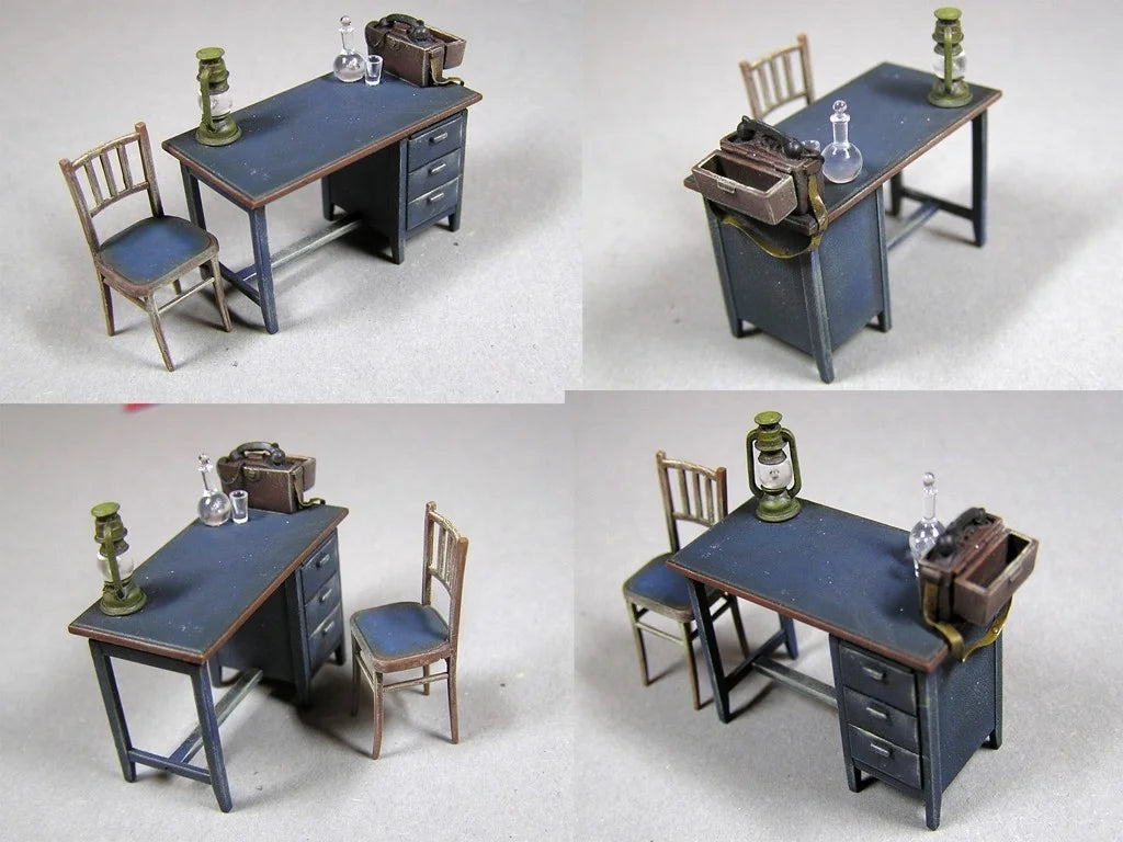 1/35 Plastic Model Kit Making Desk Office Accessories Unpainted