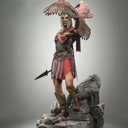 1/24 Resin Model Kit Beautiful Girl Spartan Warrior Unpainted
