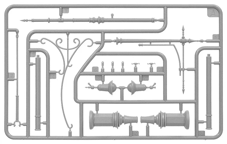 1/35 Resin Model Kit Street Lamp And Antenna Bracket Accessories Unpainted