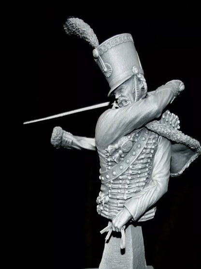 1/10 BUST Resin Model Kit Napoleonic Wars Officer Hussar Unpainted