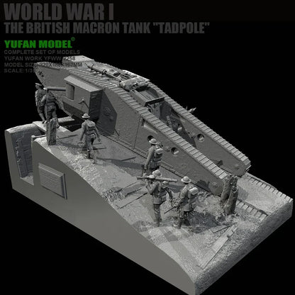 1/35 6pcs Resin Model Kit British Soldiers Tank Crew (with base) WW1 Unpainted YFWW-2258