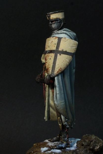 1/24 Resin Model Kit Medieval Crusade Knight (2 Heads) Miniature Unpainted