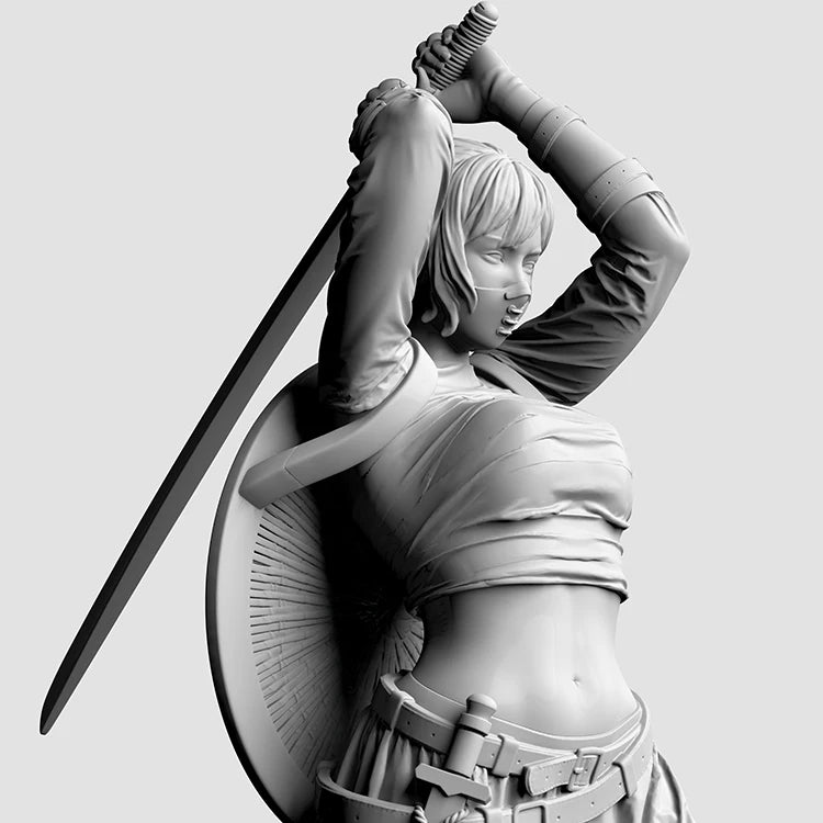 1/28 1/22 Resin Model Kit Modern Asian Beautiful Girl Ninja Assassin Unpainted