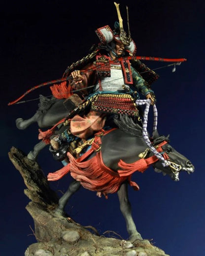 1/20 90mm Resin Model Kit Japanese Samurai General Horseman Unpainted