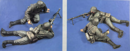 1/16 2pcs Resin Model Kit German Soldiers Infantry MG 42 Team WW2 Unpainted